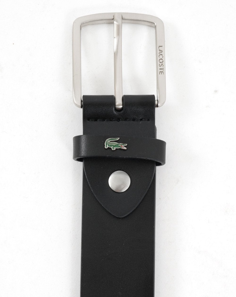 Lacoste Ledergürtel Schwarz