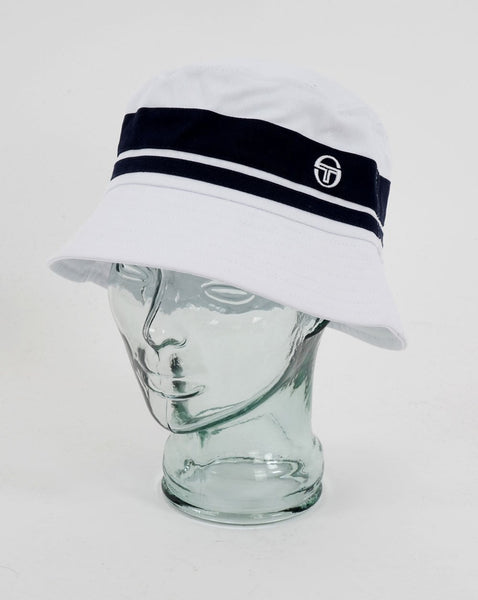 Sergio Tacchini Newsford Bucket Hat White/Navy
