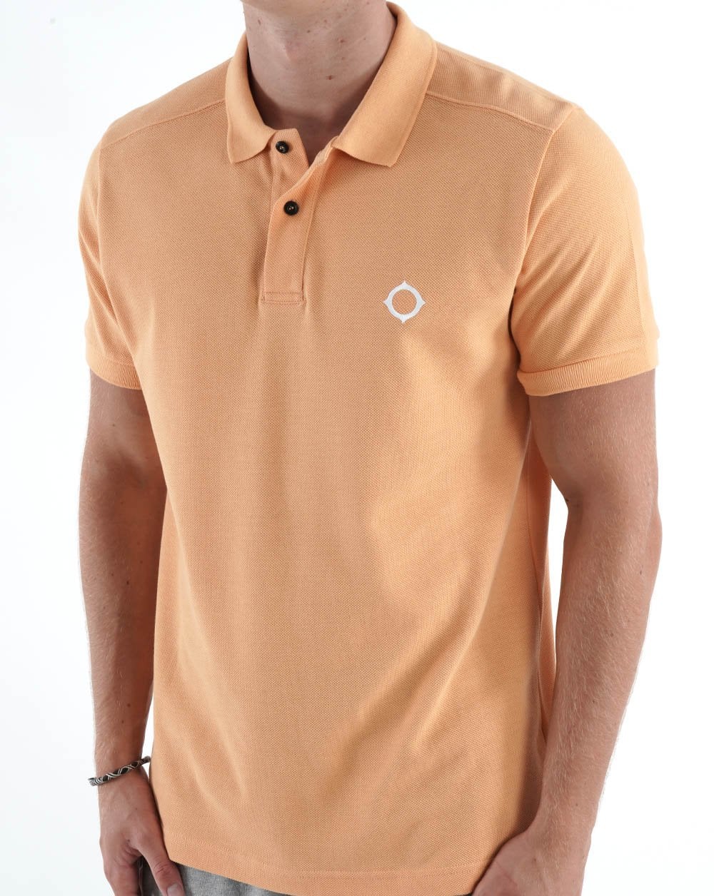MA.STRUM Pique Polo Orange