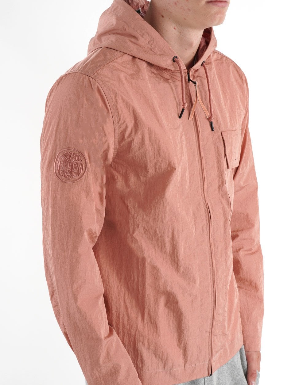 Pretty Green Stratford Kapuzen-Overshirt Rosa