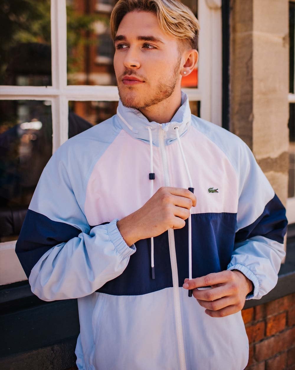 Lacoste Chest Panel Windbreaker Sky/Navy/Pink