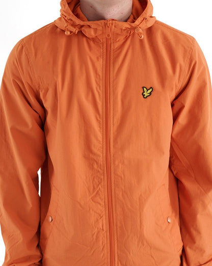 Lyle &amp; Scott – Kapuzenjacke mit durchgehendem Reißverschluss in Burnt Orange