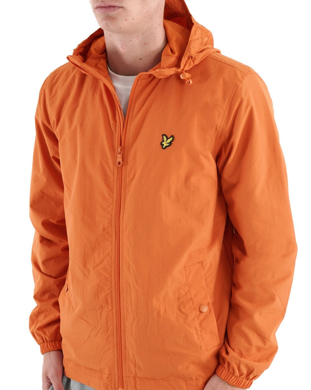 Lyle &amp; Scott – Kapuzenjacke mit durchgehendem Reißverschluss in Burnt Orange