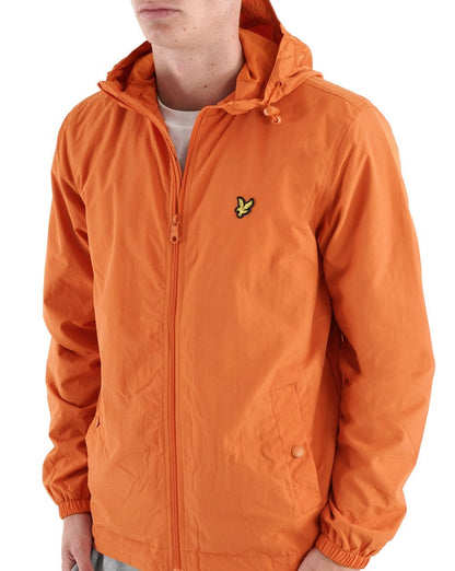 Lyle &amp; Scott – Kapuzenjacke mit durchgehendem Reißverschluss in Burnt Orange