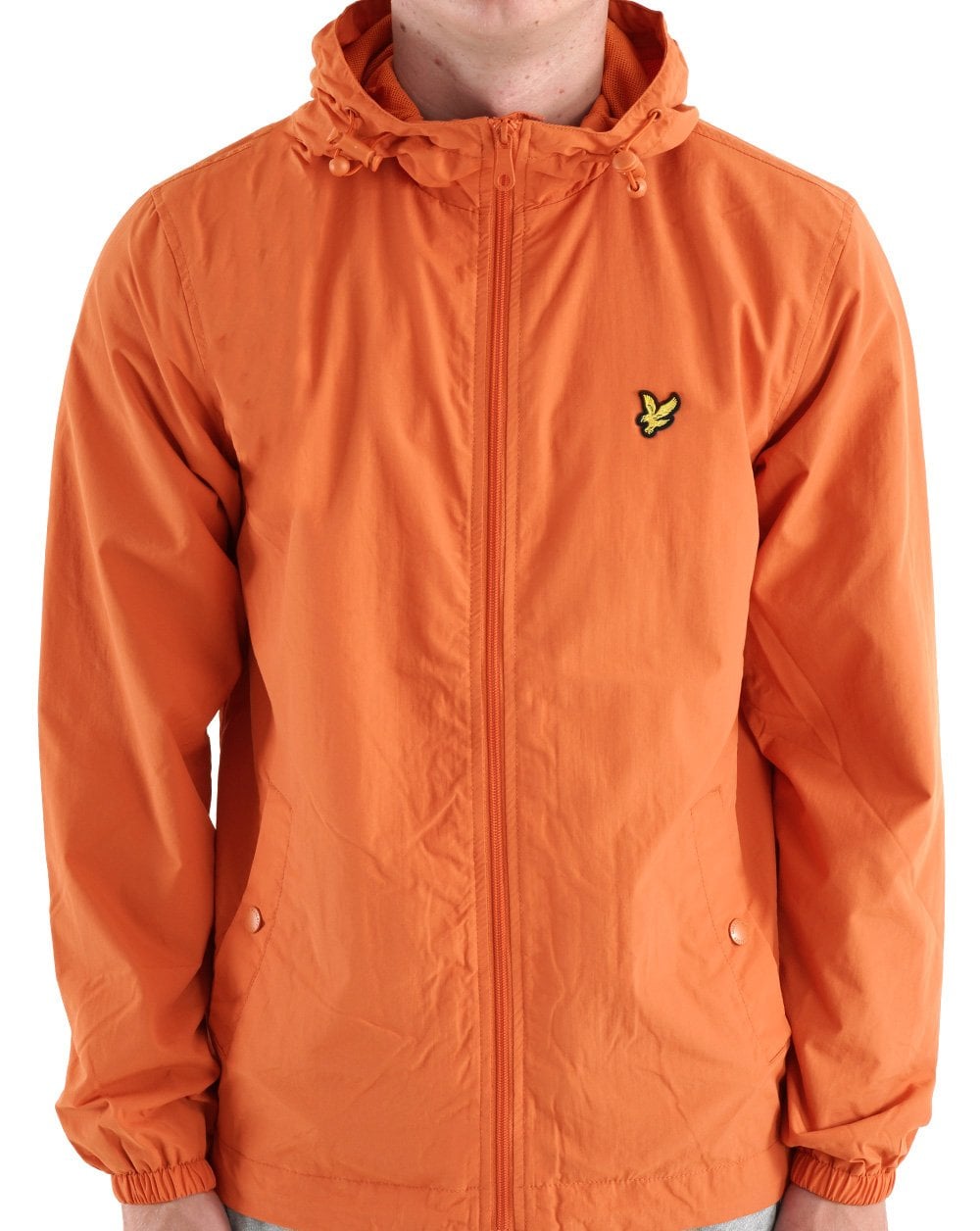 Lyle &amp; Scott – Kapuzenjacke mit durchgehendem Reißverschluss in Burnt Orange