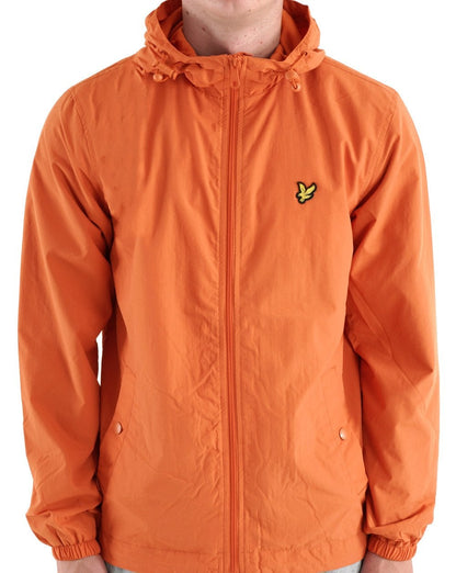 Lyle &amp; Scott – Kapuzenjacke mit durchgehendem Reißverschluss in Burnt Orange