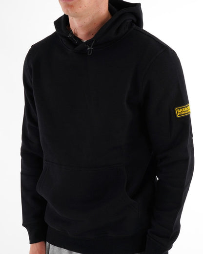 Barbour International Badge Hoodie Schwarz