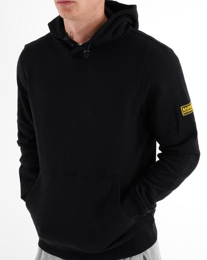 Barbour International Badge Hoodie Schwarz