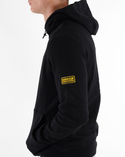 Barbour International Badge Hoodie Schwarz