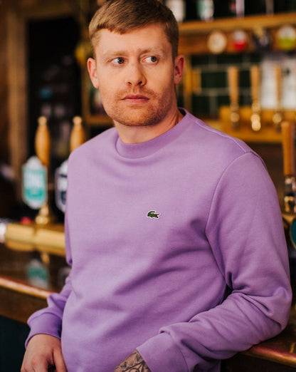 Lacoste Baumwoll-Sweatshirt Lila