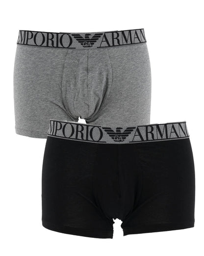 Emporio Armani Doppelpack Boxershorts Schwarz/Grau