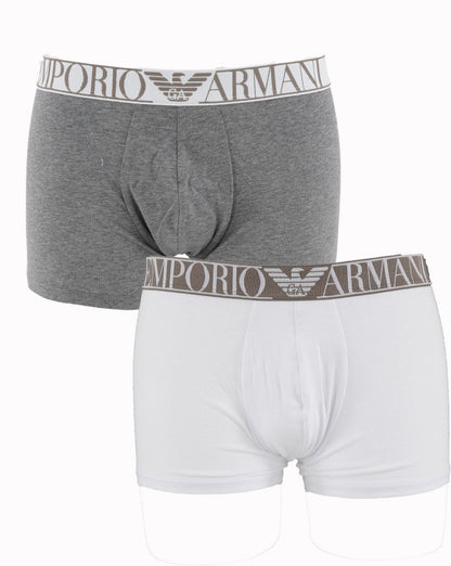 Emporio Armani Doppelpack Boxershorts Grau/Weiß