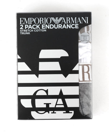 Emporio Armani Doppelpack Boxershorts Grau/Weiß