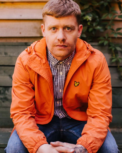 Lyle &amp; Scott – Kapuzenjacke mit durchgehendem Reißverschluss in Burnt Orange