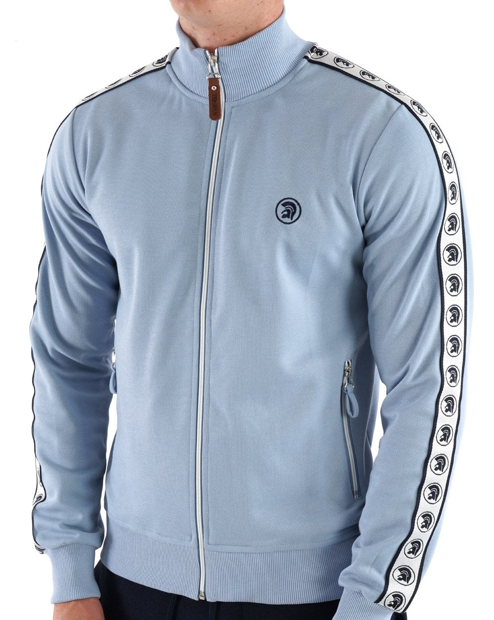 Trojan Taped Track Top Sky Blue