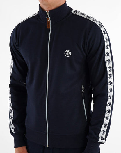 Trojan – Trainingsjacke mit Streifen in Marineblau