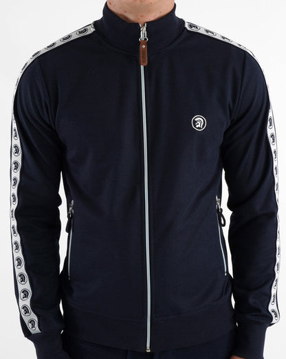 Trojan – Trainingsjacke mit Streifen in Marineblau
