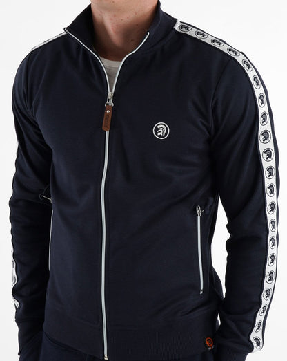 Trojan – Trainingsjacke mit Streifen in Marineblau