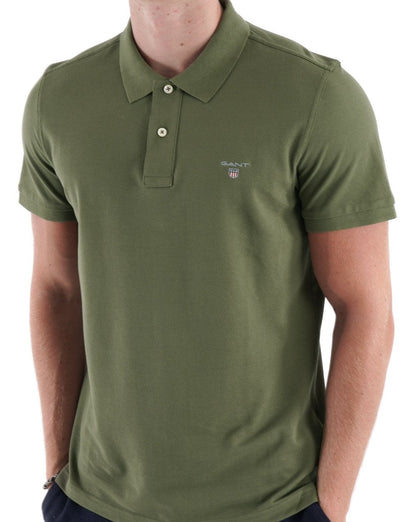 Gant Piqué Rugger Polo Grün
