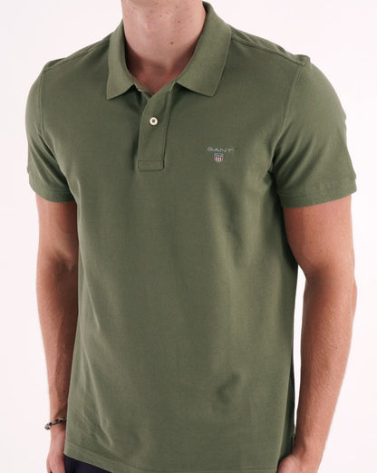Gant Piqué Rugger Polo Grün