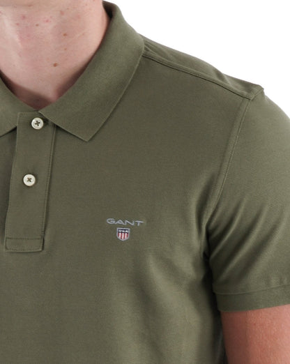 Gant Piqué Rugger Polo Grün