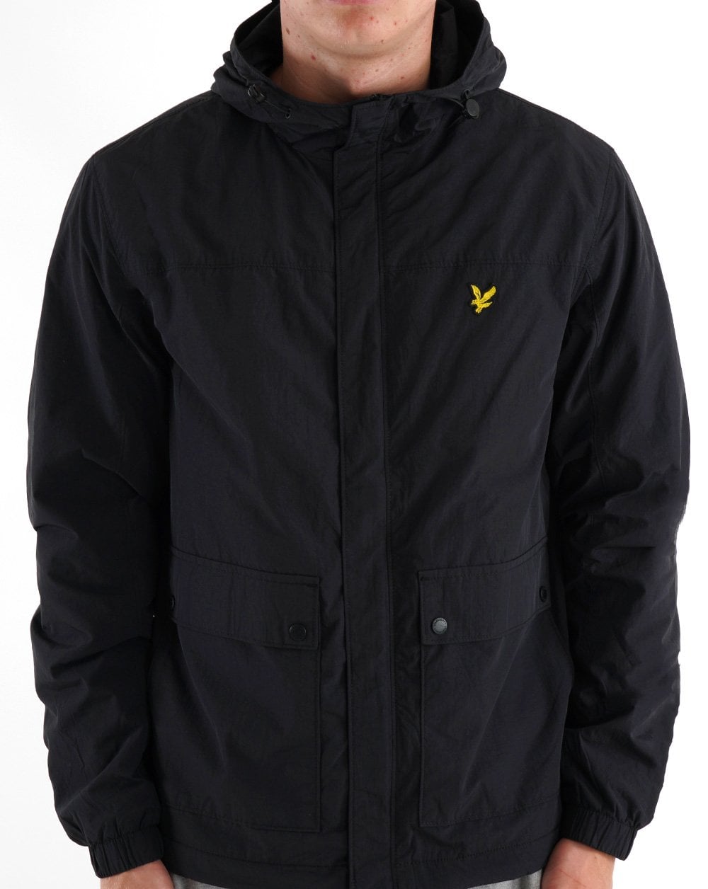 Lyle And Scott Hooded Pocket Jacket Jet Black