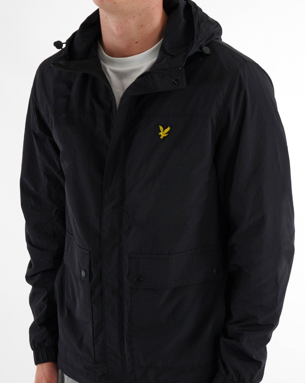 Lyle And Scott – Kapuzenjacke mit Tasche, tiefschwarz