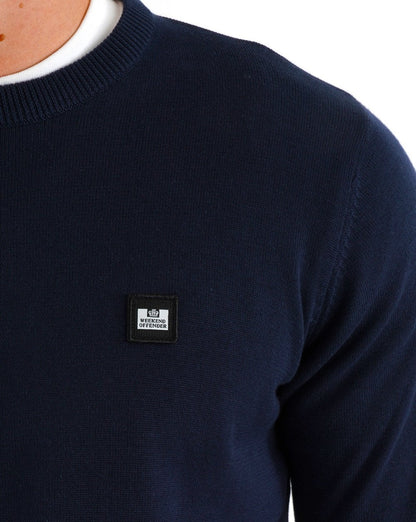 Weekend Offender – Lima – Strickpullover in Marineblau