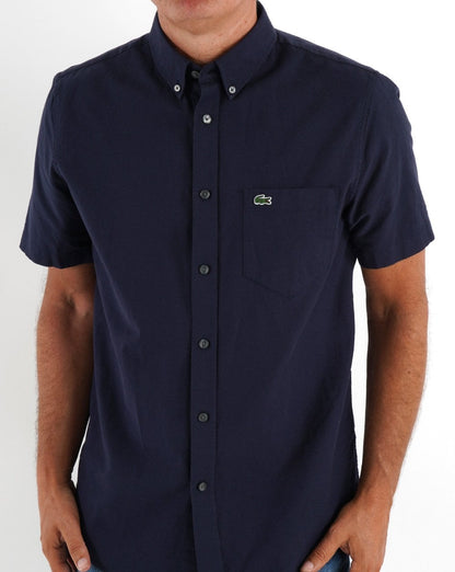 Lacoste Kurzarmhemd Marineblau