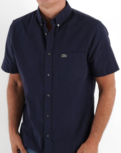 Lacoste Kurzarmhemd Marineblau