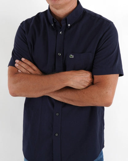 Lacoste Kurzarmhemd Marineblau