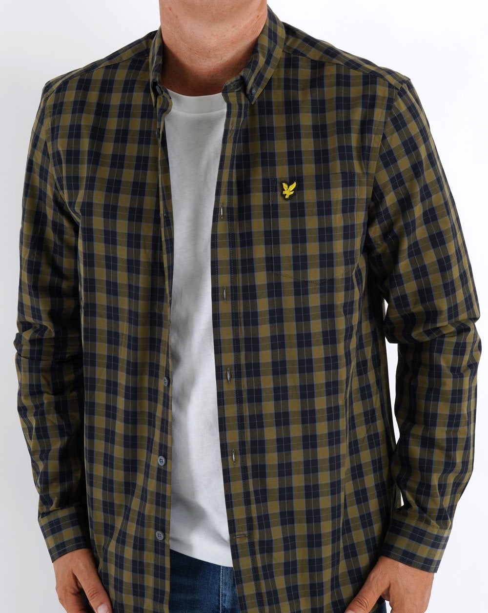Lyle &amp; Scott Kariertes Hemd Schwarz/Grün