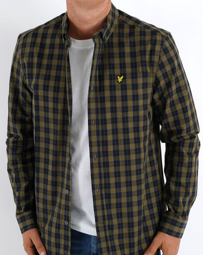 Lyle &amp; Scott Kariertes Hemd Schwarz/Grün