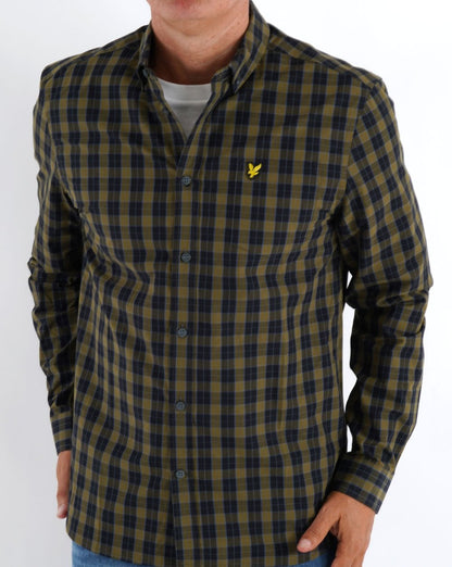 Lyle &amp; Scott Kariertes Hemd Schwarz/Grün