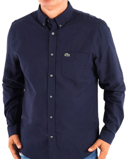 Lacoste Langarmhemd Marineblau