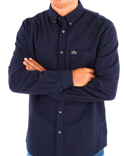Lacoste Langarmhemd Marineblau