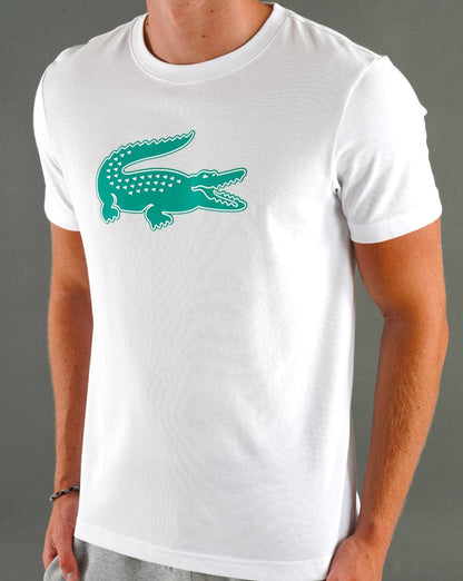 Lacoste Sport Logo T-Shirt Weiß/Grün