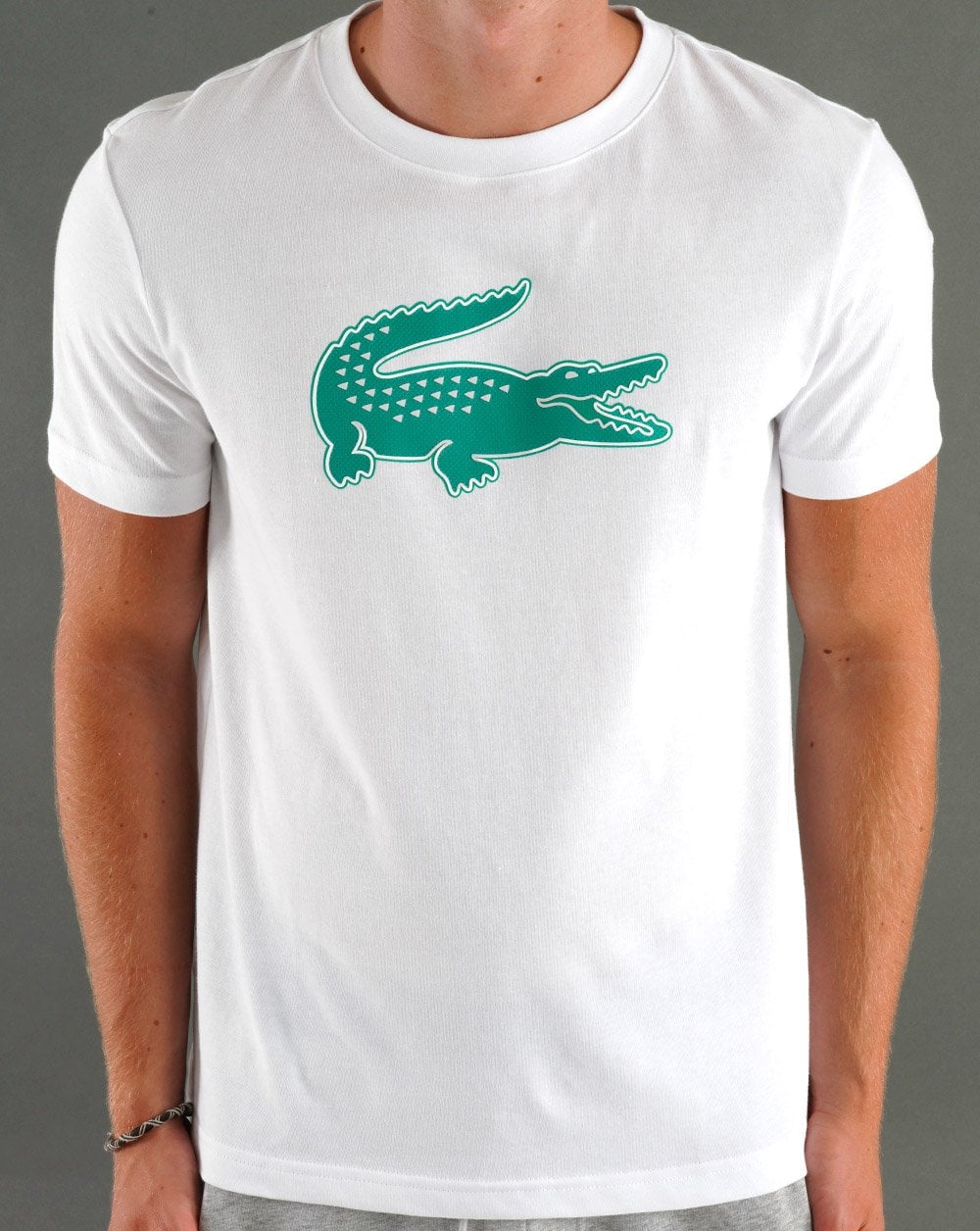 Lacoste Sport Logo T-Shirt Weiß/Grün