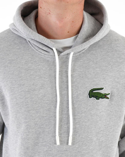 Lacoste – Big Croc – Kapuzenpullover in Silber