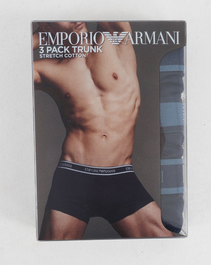 Emporio Armani 3er-Pack Boxershorts Marine/Blau