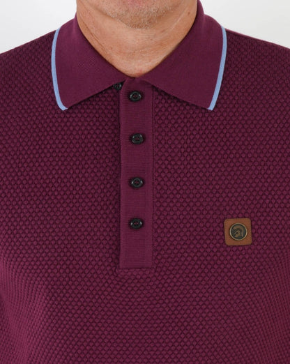 Trojan Strukturiertes Strick-Poloshirt Port