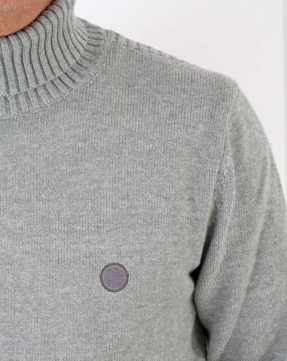 Pretty Green Rollkragen-Strickpullover Grau