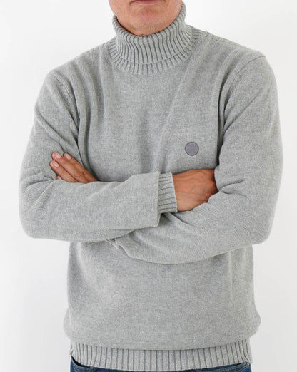 Pretty Green Rollkragen-Strickpullover Grau