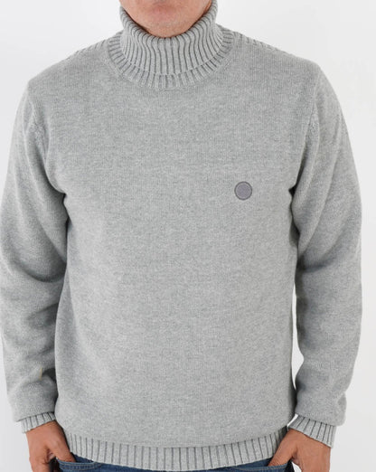 Pretty Green Rollkragen-Strickpullover Grau