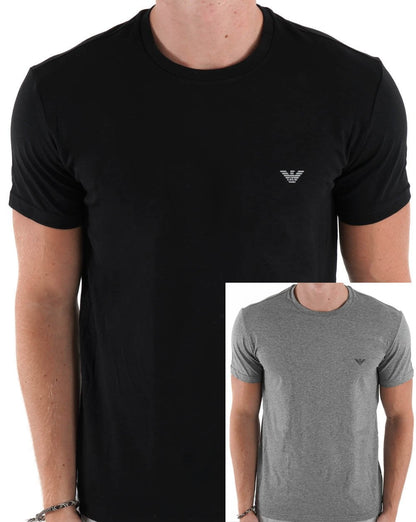 Emporio Armani 2er-Pack T-Shirts Grau/Schwarz