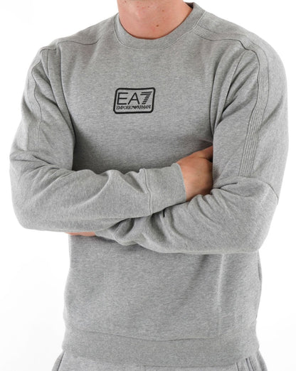 Emporio Armani EA7 Sweatshirt Mittelgrau Meliert