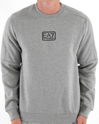 Emporio Armani EA7 Sweatshirt Mittelgrau Meliert
