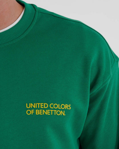 Benetton Logo Sweatshirt Grün