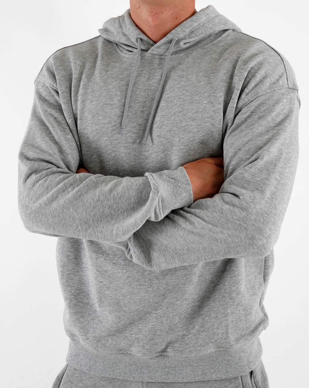 Benetton Baumwoll-Hoodie Graumeliert