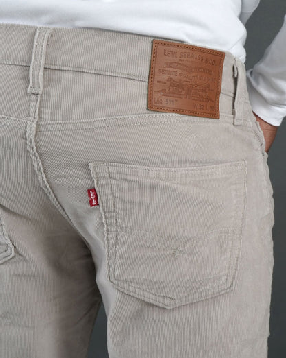 Levi's – 511 – Slim Fit-Cordhose in Stein